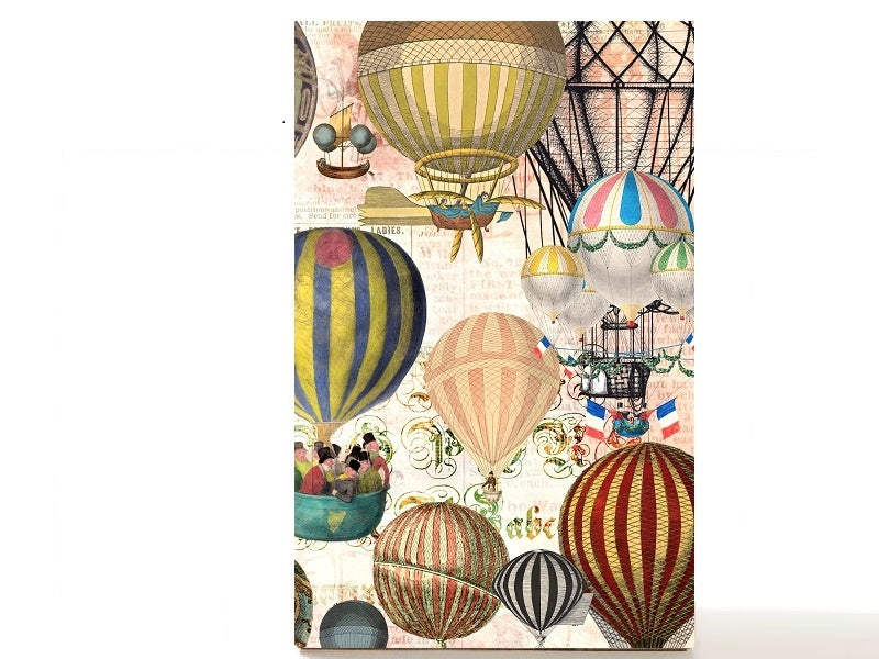 Magnetic empty makeup palette gift for her, organizer for single eyeshadow pans - Hot Air Balloons