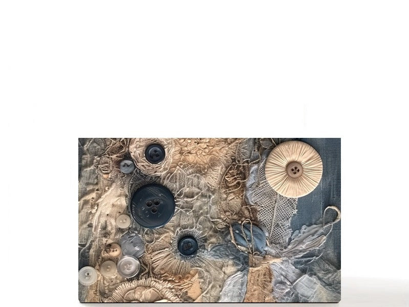 Empty makeup palette button for depot single eyeshadows, gift for her. Denim Jeans