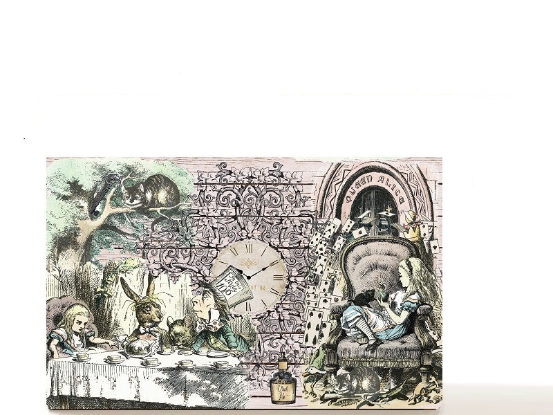 Alice in Wonderland makeup palette, fun makeup palette for single eyeshadows. Gifts for her, 1865