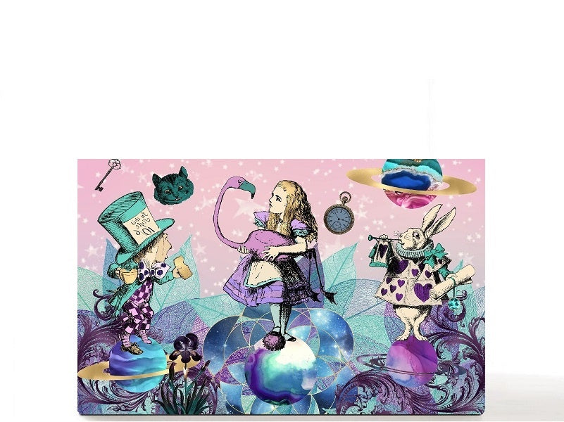 Empty makeup palette Valentine for depot single eyeshadows, gift for her. Alice in Space