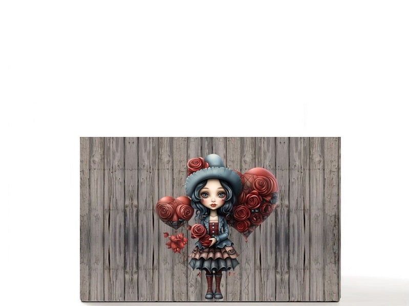 Anime heart magnetic makeup box for organizing single eyeshadow pans. Gifts for her, Be My Valentine.