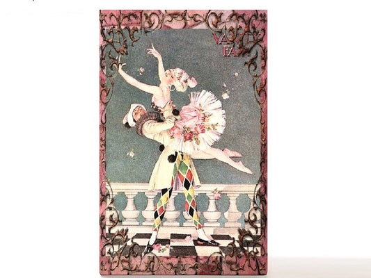 Fantasy empty beauty box, magnetic makeup palette vintage chic circus - Ballerine