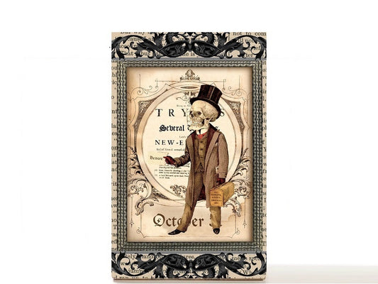 Penny Dreadful gothic Halloween magnetic personalized makeup palette for single eyeshadow pans. The Messenger
