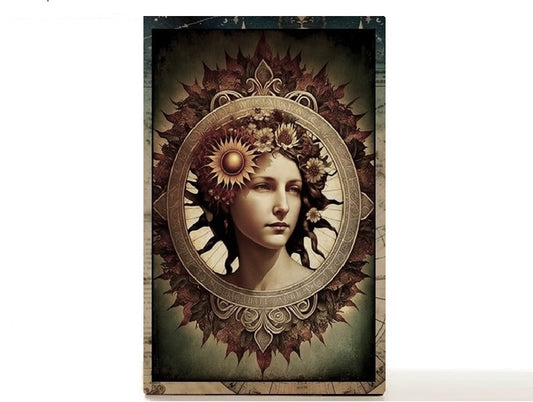 Magnetic Personalized makeup palette horoscopes, Zodiac Surrealism. Sun II