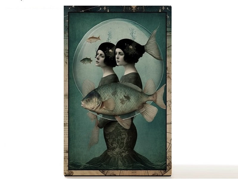 Magnetic Personalized makeup palette horoscopes, Zodiac Surrealism. Pisces II