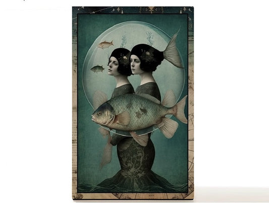 Magnetic Personalized makeup palette horoscopes, Zodiac Surrealism. Pisces II