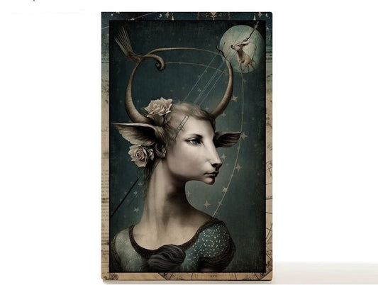 Magnetic Personalized makeup palette horoscopes, Zodiac Surrealism. Aries II