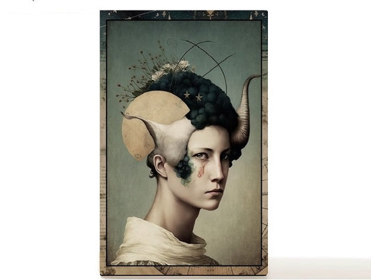 Magnetic Personalized makeup palette horoscopes, Zodiac Surrealism. Capricorn II