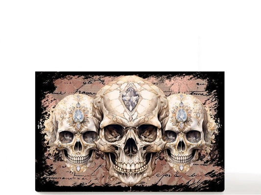 Gothic skull empty makeup palette for depot makeup pans, gift for her. 13th Ghost