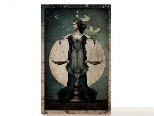 Magnetic Personalized makeup palette horoscopes, Zodiac Surrealism. Libra II