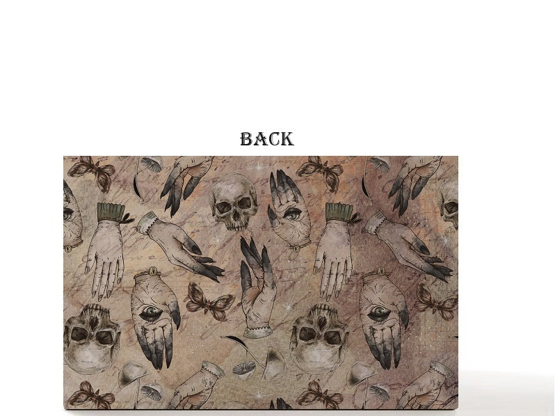 Gothic skull empty makeup palette for depot makeup pans, gift for her. Graveyard