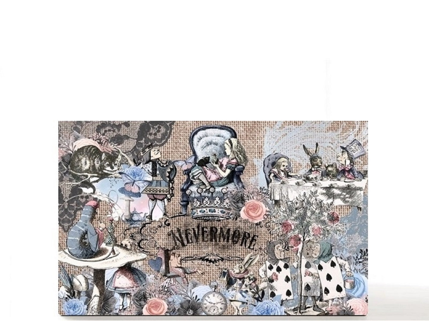 Empty makeup palette for depot single eyeshadows, gift for her. Alice in Wonderland