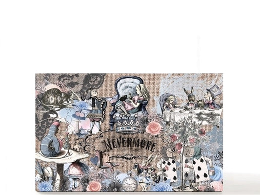 Empty makeup palette for depot single eyeshadows, gift for her. Alice in Wonderland