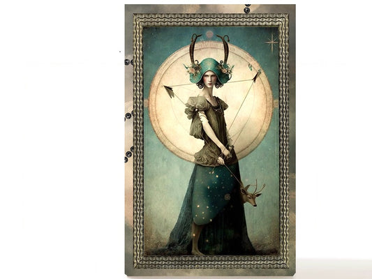 Magnetic Personalized makeup palette horoscopes, Zodiac Surrealism. Sagitarius I