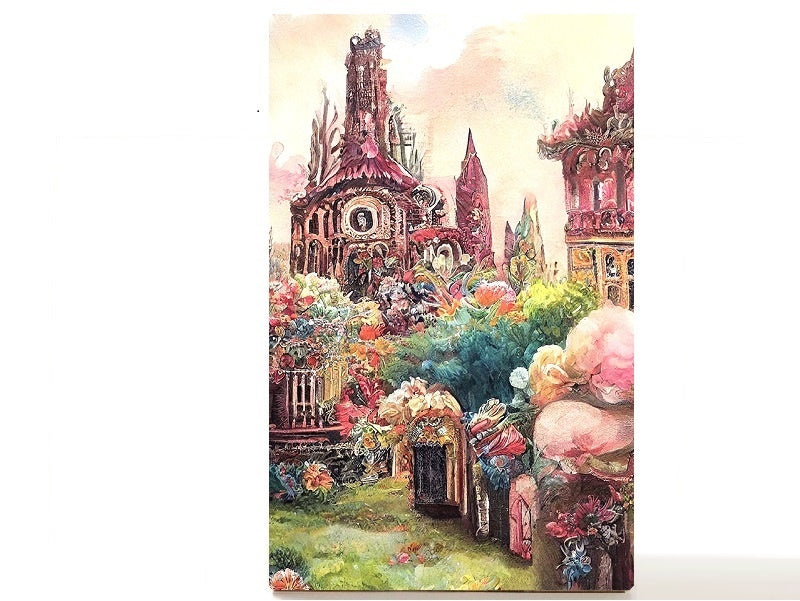 Empty makeup palette for depot single eyeshadows, gift for her. Fantasy Castle