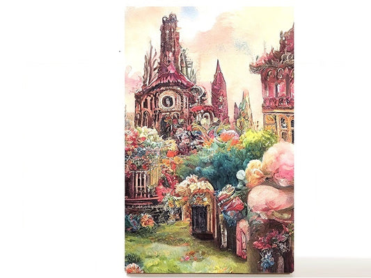Empty makeup palette for depot single eyeshadows, gift for her. Fantasy Castle