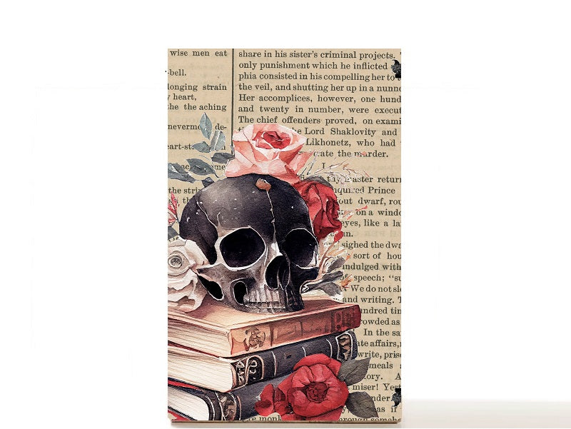 Penny Dreadful gothic Halloween magnetic personalized makeup palette for single eyeshadow pans. Busy Bones