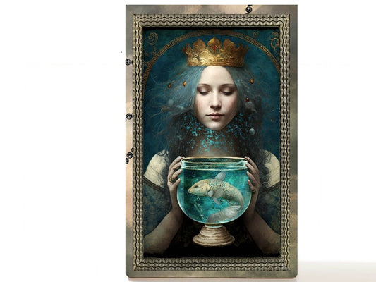 Magnetic Personalized makeup palette horoscopes, Zodiac Surrealism. Aquarius I
