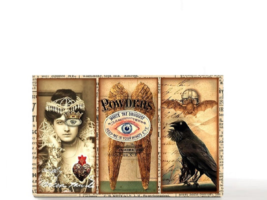 Tarot gothic Halloween magnetic personalized makeup palette for single eyeshadow pans. Anabel