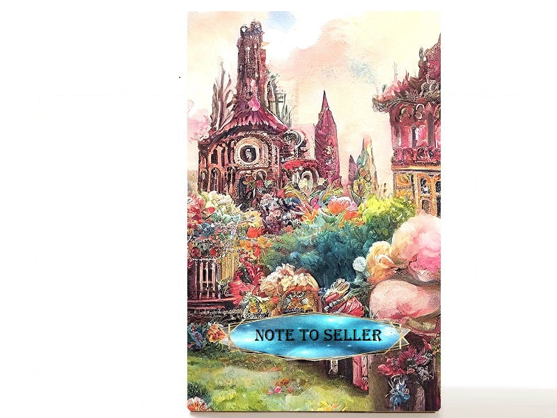 Empty makeup palette for depot single eyeshadows, gift for her. Fantasy Castle