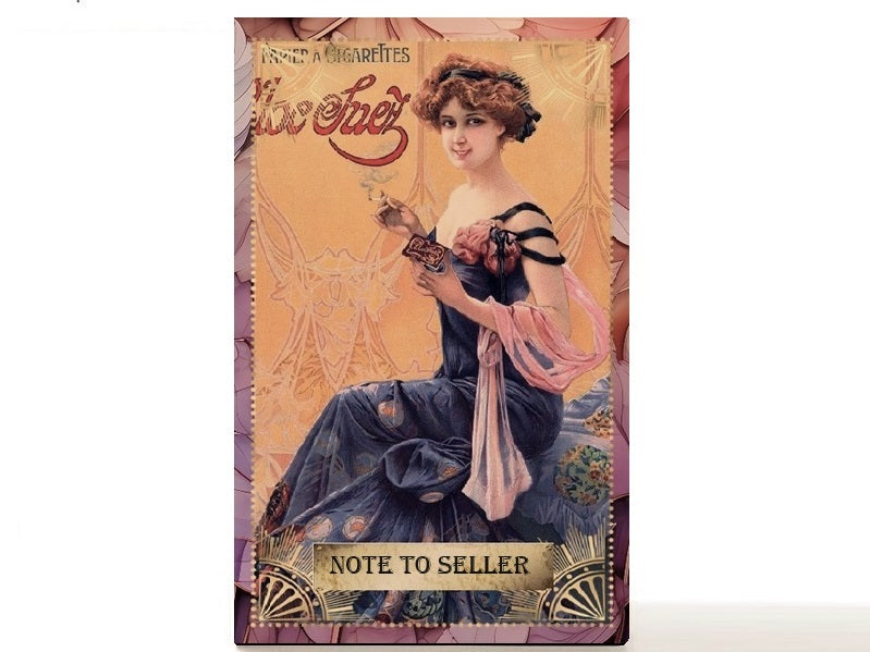 Art Nouveau empty makeup palette for depot single eyeshadows, Papier a Cigarettes Bloc Suez.