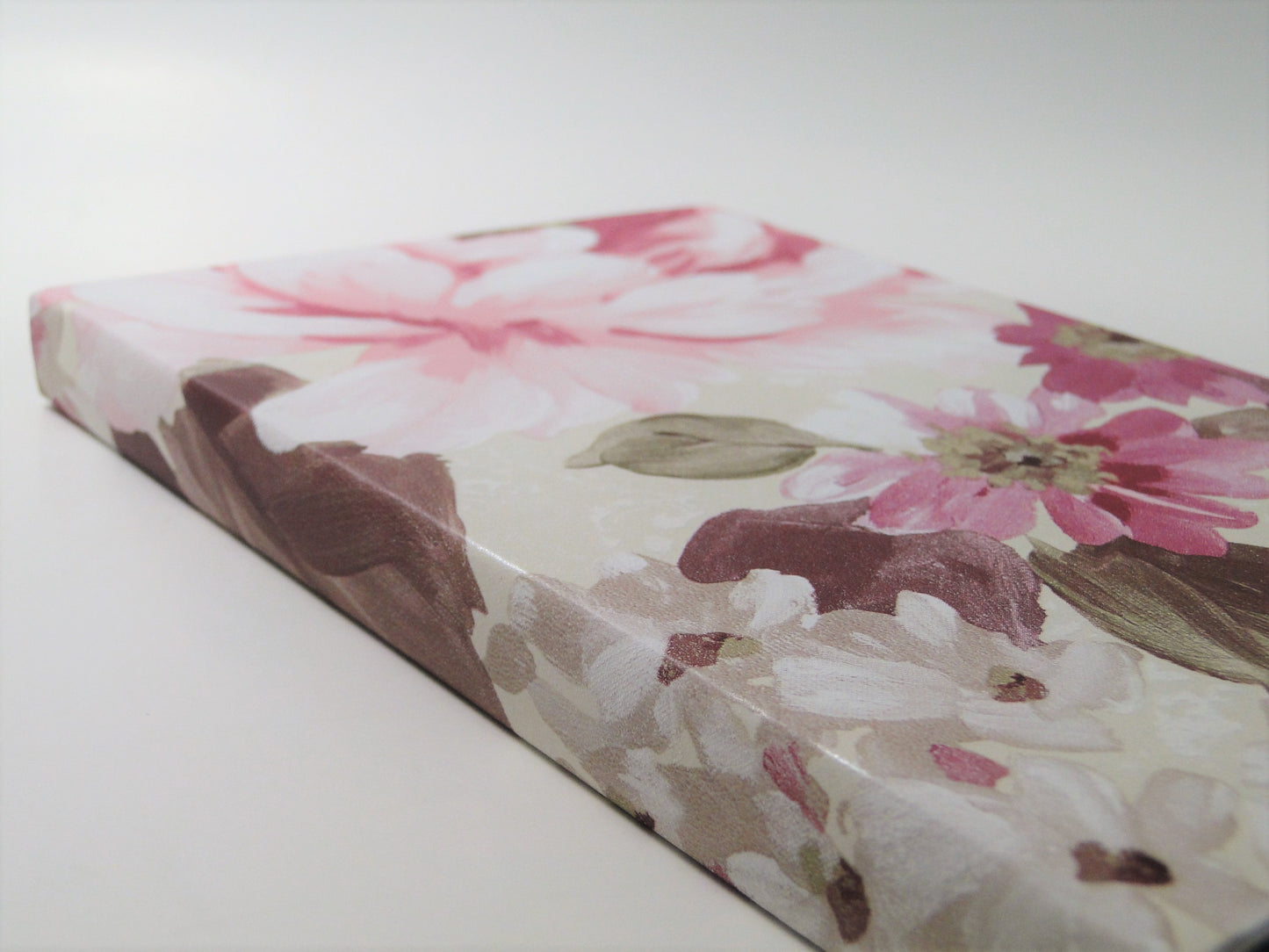 Empty handmade makeup palette for single eyeshadow pans, gifts for her. Maroon flower