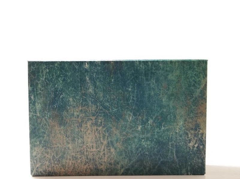 Magnetic empty makeup palette for single eyeshadow pans, gifts for her - Turquoise Leather