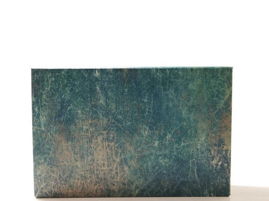 Magnetic empty makeup palette for single eyeshadow pans, gifts for her - Turquoise Leather