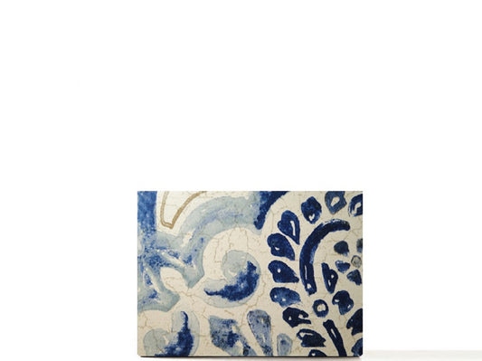 Travel makeup palette for organized makeup collection, gifs for her. Blue italian tile
