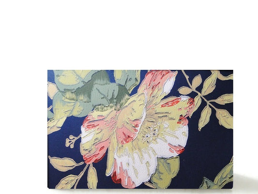 Empty handmade makeup palette for single eyeshadow pans, gifts for her. Blue peony.