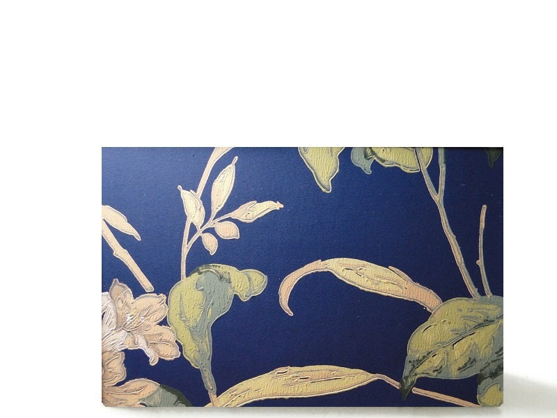Empty handmade makeup palette for single eyeshadow pans, gifts for her. Blue peony.