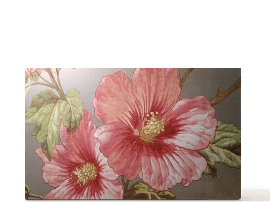 Luxe large double sided magnetic makeup palette for makeup pans collection. Red trumpet flower