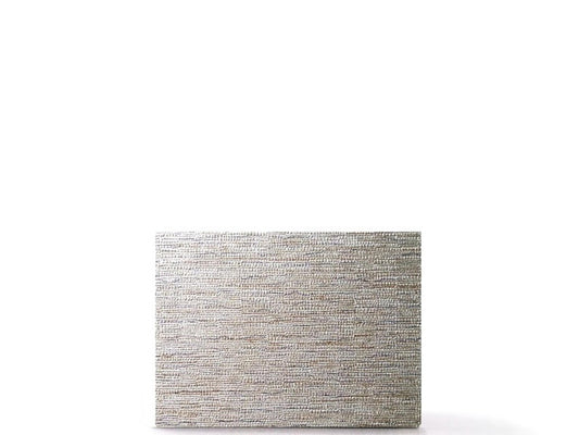 Travel makeup palette, modern silver box for organized makeup collection.