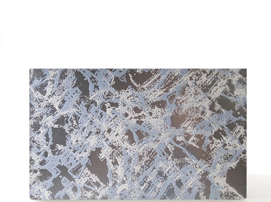 Luxe large double sided magnetic makeup palette for makeup pans collection. Silver and blue paint splash