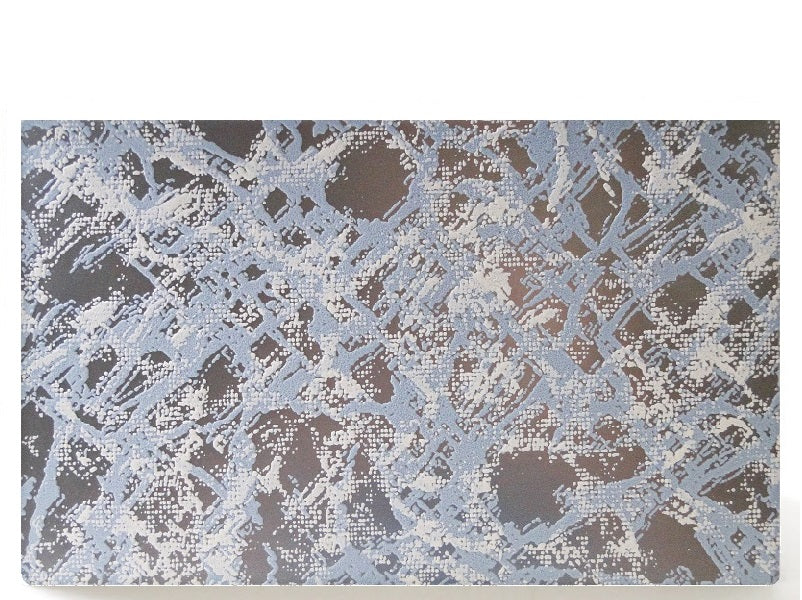 Luxe large double sided magnetic makeup palette for makeup pans collection. Silver and blue paint splash